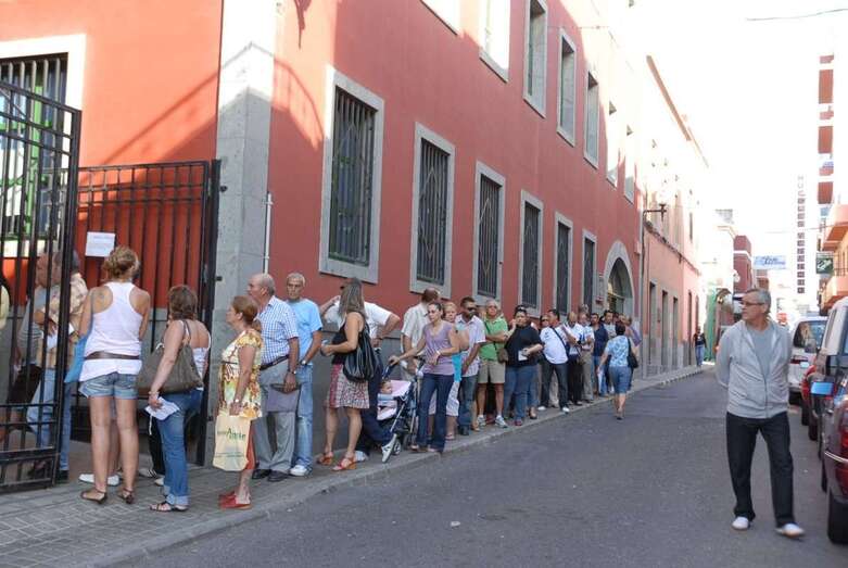Imagen de archivo de la oficina del Servicio Canario de Empleo en Telde (Foto TA)